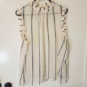 🌟 Who What Wear Sheer Striped Top - Chic and Gauzy! 🌟